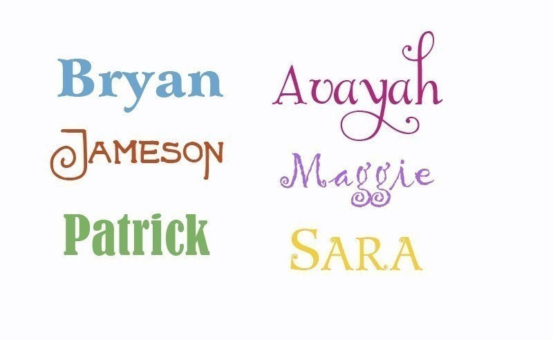 Personalized Baby Name Letters Wall Decal for boys and girls Custom vinyl wall art for kids