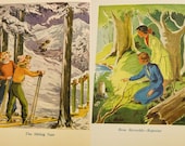 Childrens Book Vintage 50s Teenager Annual Our Girls Tip Top Annual with Colour Plates c.1950s