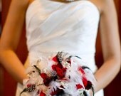MODERN BRIDE Wedding Bouquet  With Pearl Accents