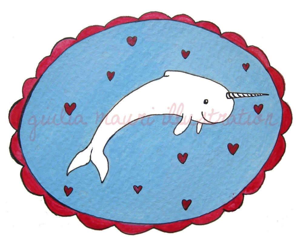 Narwhal Cards - Sets of 4 - Recycled Paper - Eco Friendly