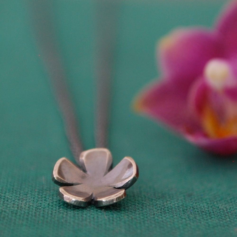 Cherry Blossom Necklace in Sterling Silver