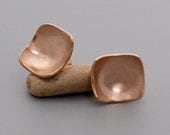 Rose Gold Square Studs - Handmade 18K Rose Gold Plated Jewelry - Post It Earrings