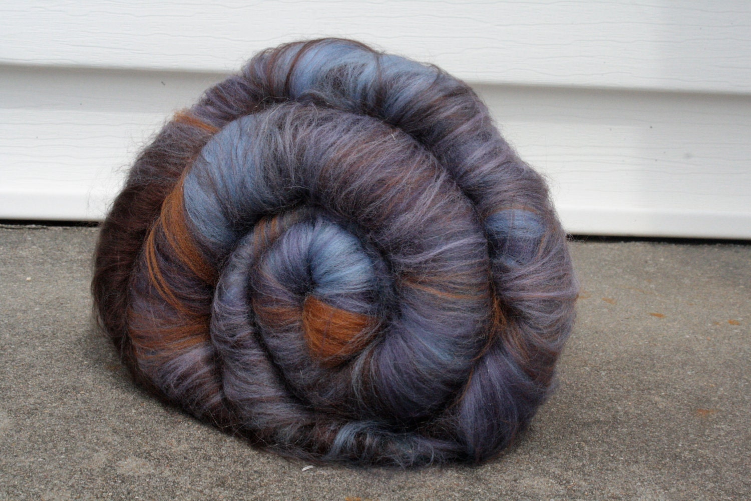 Superwash Wool and Bamboo Batt in "Jupiter Moon", 3 oz