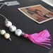 Stocking stuffer for teens - Bookmark with beads - Book Thong - cute and girly gift under 15