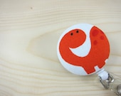 Orange Bronto Dinosaur Badge Reel - Retractable Badge Holder