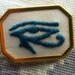 Eye Of Horus Brooch Pin, Hand-Embroidered in Silk. FREE SHIPPING