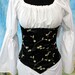 Stunning Renaissance Underbust Corset Black and Gold Pirate, Gypsy, Goth - Ready to Ship - 5 Sizes Available 23, 27, 33, 35, 39