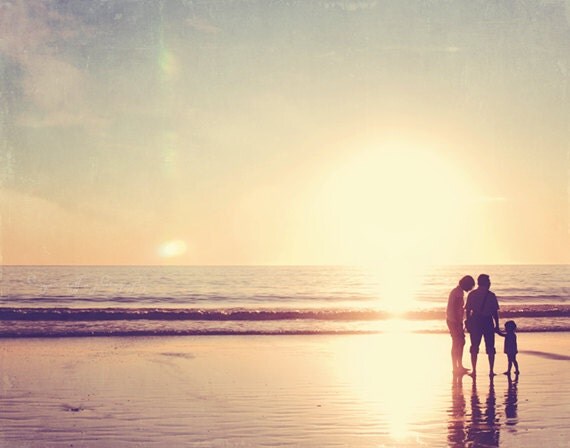 photography, Santa Monica photograph, winter sunset beach home decor, Family, vacation California memories summer fun, gold, love, LA