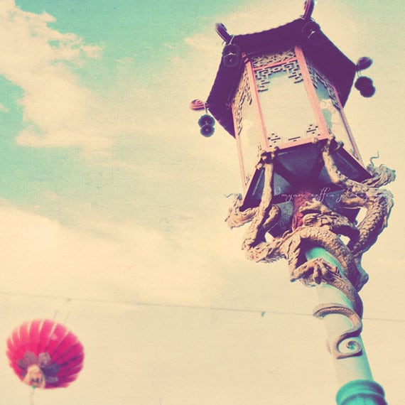 photography, San Francisco photo chinese new year dragon Chinatown asian decor pagoda lamppost red paper lantern, romantic California travel