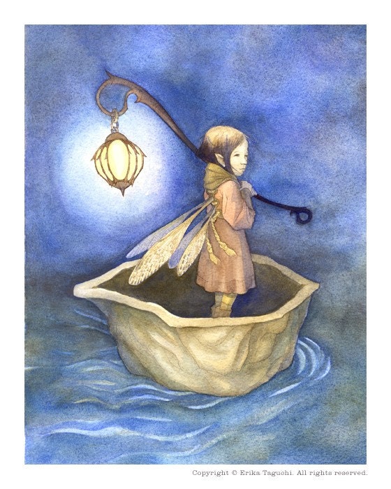 Fairy Watercolor Drifting Print - 8x10 inches