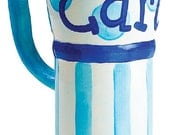 Personalized Travel Coffee Mug - Blue Dots