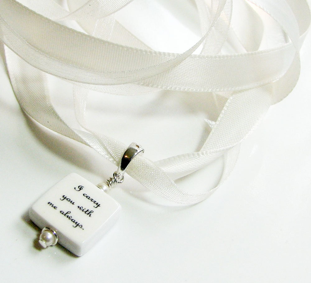 BC50 - Bouquet Charm, bridal, custom photo, wedding, memorial - Mini Bouquet Jewelry with Double Ribbons