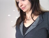 Custom blazer eco friendly sweatshirt upcycled fleece made to order GRADIENTS OF GRAY