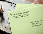 Wooden Address Stamp - cute wedding or housewarming gift / a1026