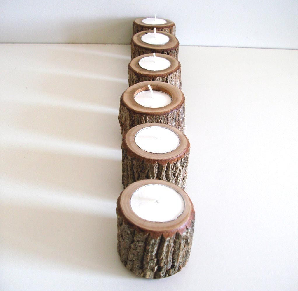 Babes in the Woods 6 Rustic Candle Holders