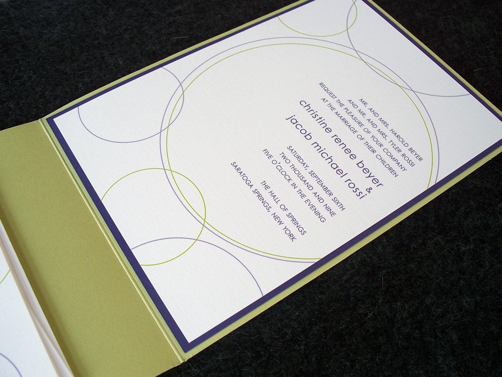 Modern Circles Wedding Invitation - "Soho"