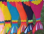 Mermaid Tail and Matching Crown, Choose Your Color, Choose Your Crown  and Applique, Custom Order