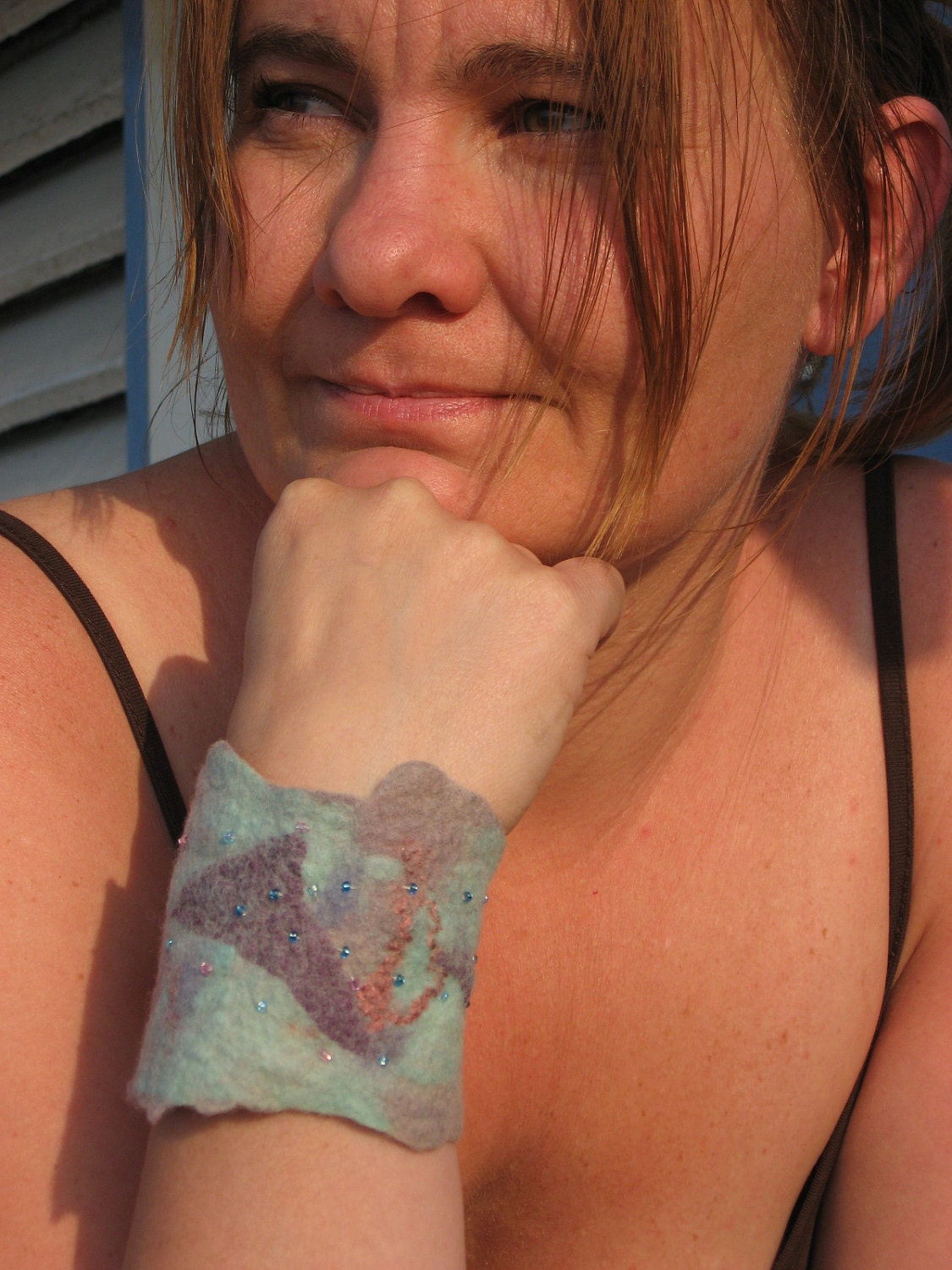 Fairy Felted Hand Cuff - Mermaids' Treasure