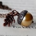 Honey and Copper Acorn Necklace