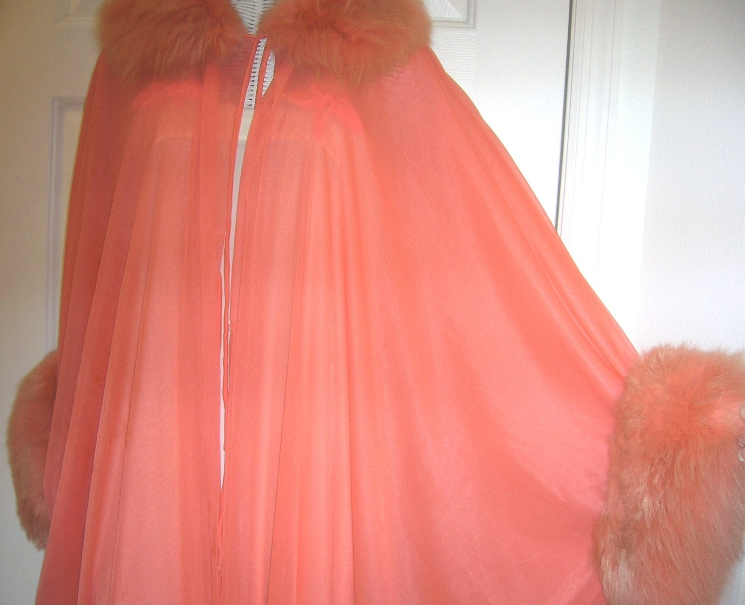 fur night gown