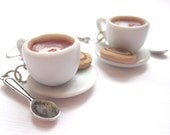 Chai Latte Tea Cup Earrings