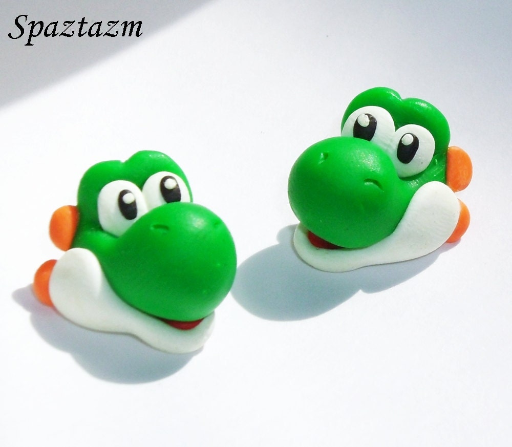 Yoshi Stud Post Earrings Hand made And Made to order