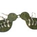 Grey Wooden Bird Earrings