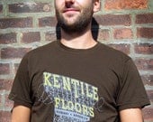 Kentile Floors T-Shirt Mens Brown, Brooklyn Sign size S