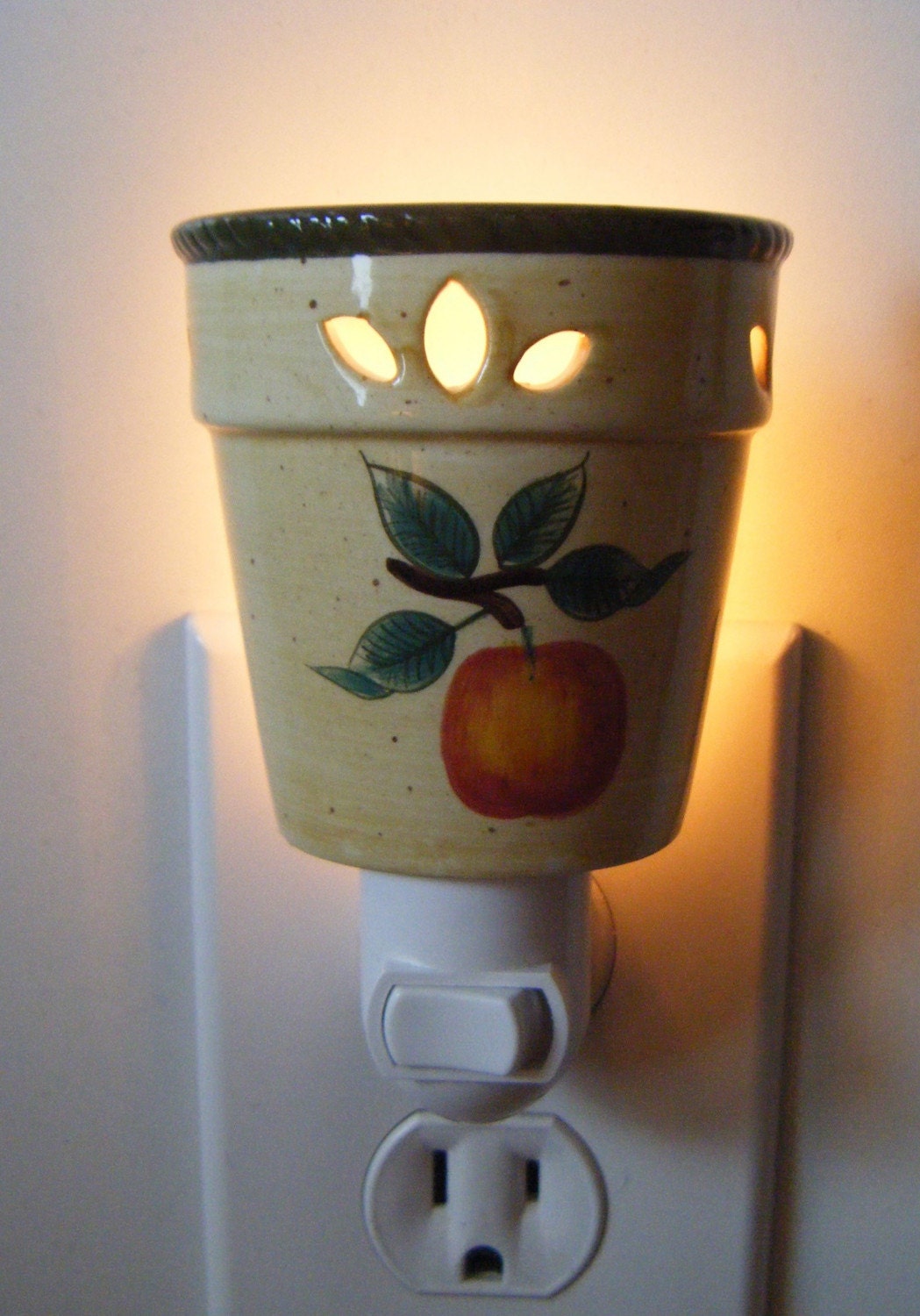 Miniature Flower Pot with Apple Custom Night Light