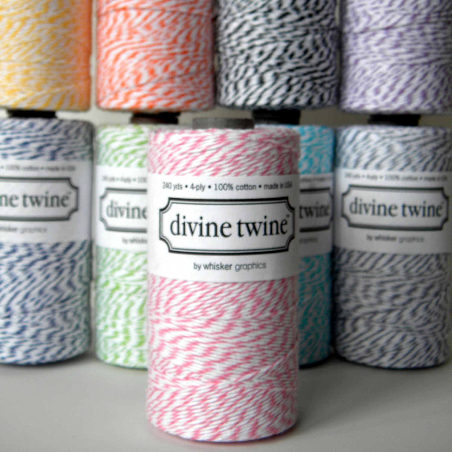 Pink Baker's Twine, Divine, 240 Yards, 720 Feet, Cotton Candy Il_570xn