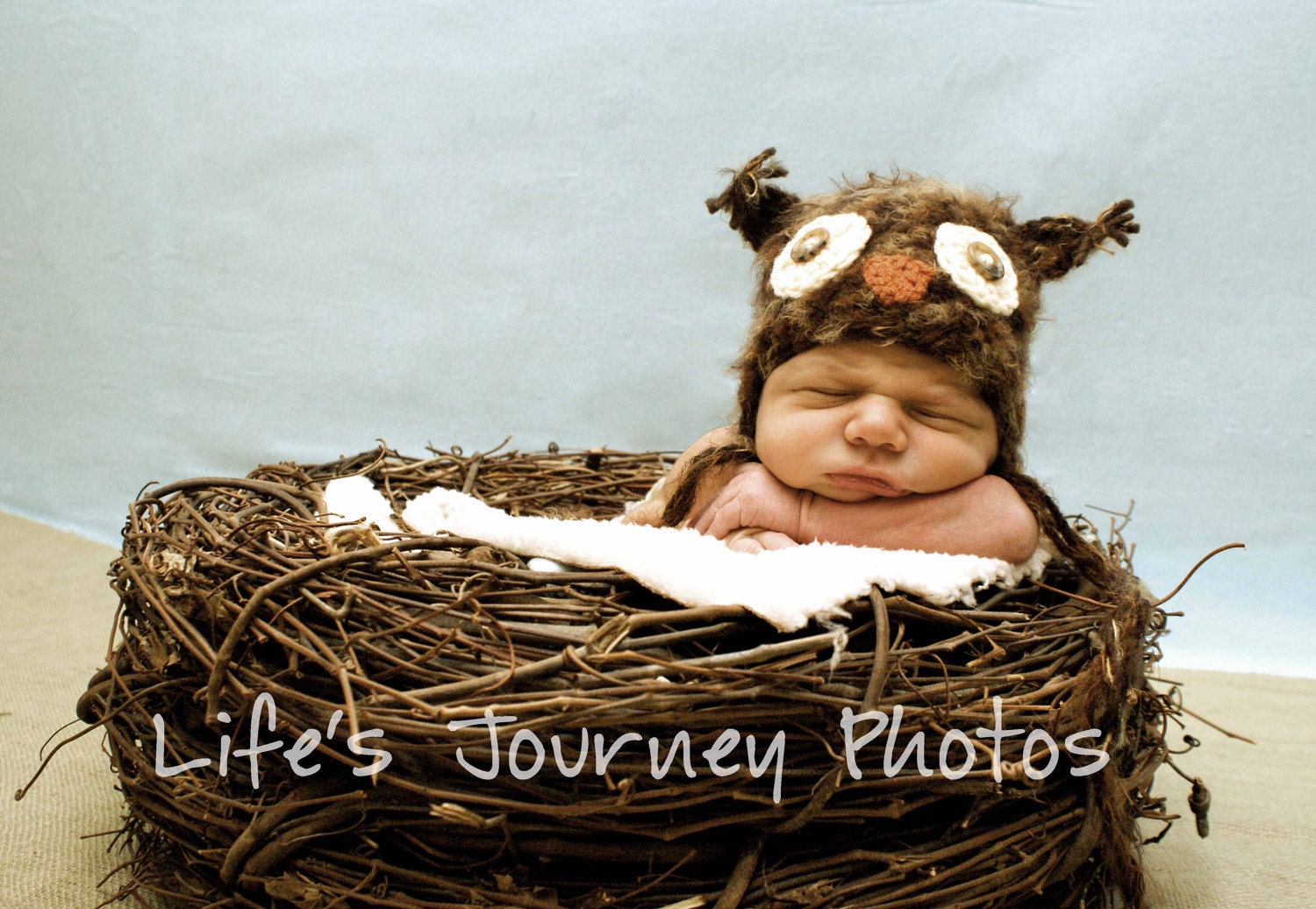 Knit Newborn Hat, Baby Hat, Baby Photo Prop Little Owl Hat