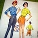 1950s Vintage Sewing Pattern - Women Sewing Pattern - Cigarette Pants - Shorts - Blouse - McCall's 4159