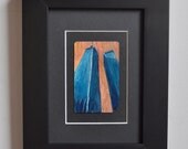 Art Oil Painting World Trade Center Towers on Recycled NYC Subway Card