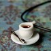 Miniature Coffee Cup Necklace - Tiny Little Spot of Coffee (or tea, if you prefer)