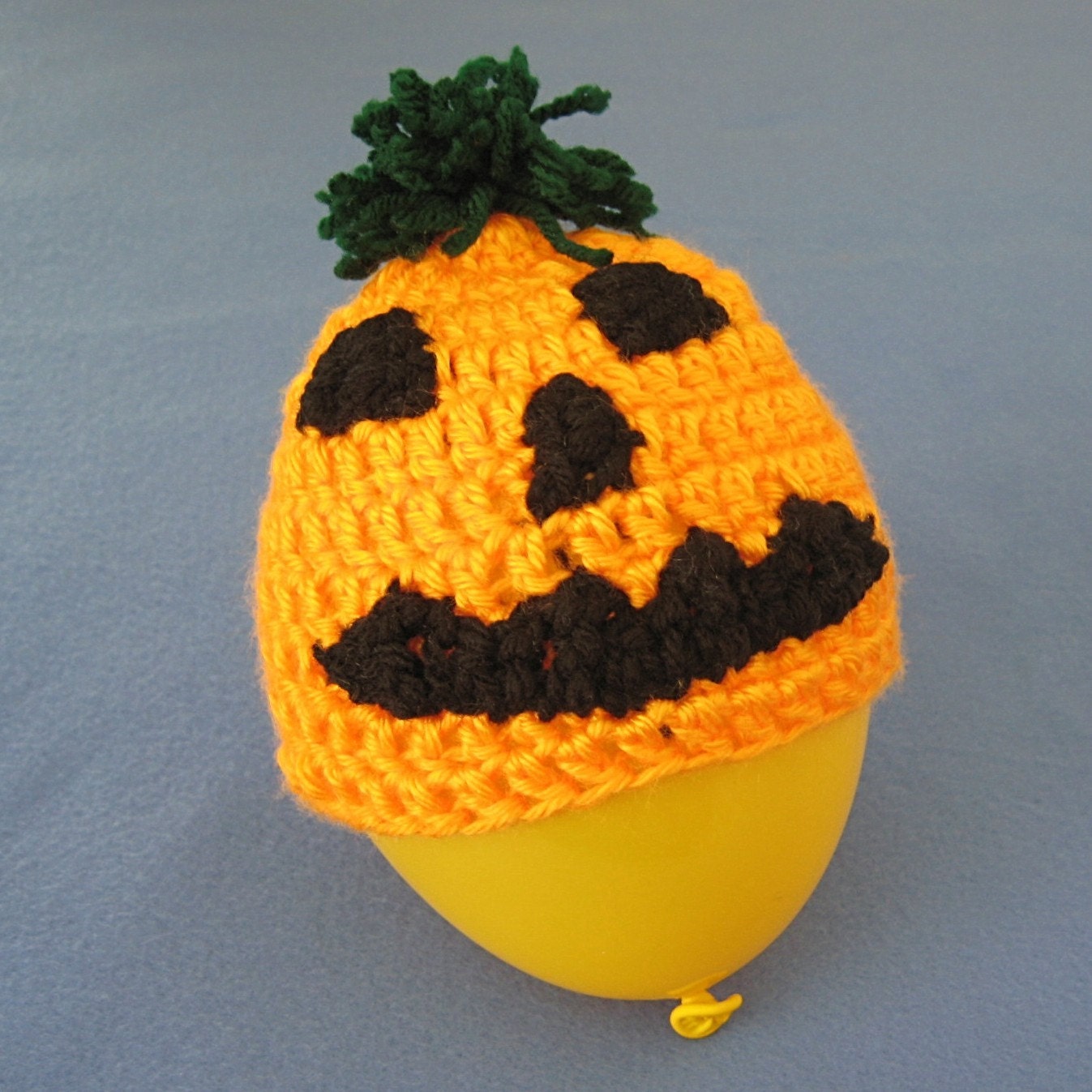 Crochet Pattern -- Jack-o'-Lantern Hat for Baby, Toddler, or Child -- Four Sizes