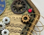 Steampunk Polymer Art Pin - Gearing Up the Brass Section