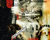 New York believe Poster art wall decor print canvas  red black orange typography collage typography print