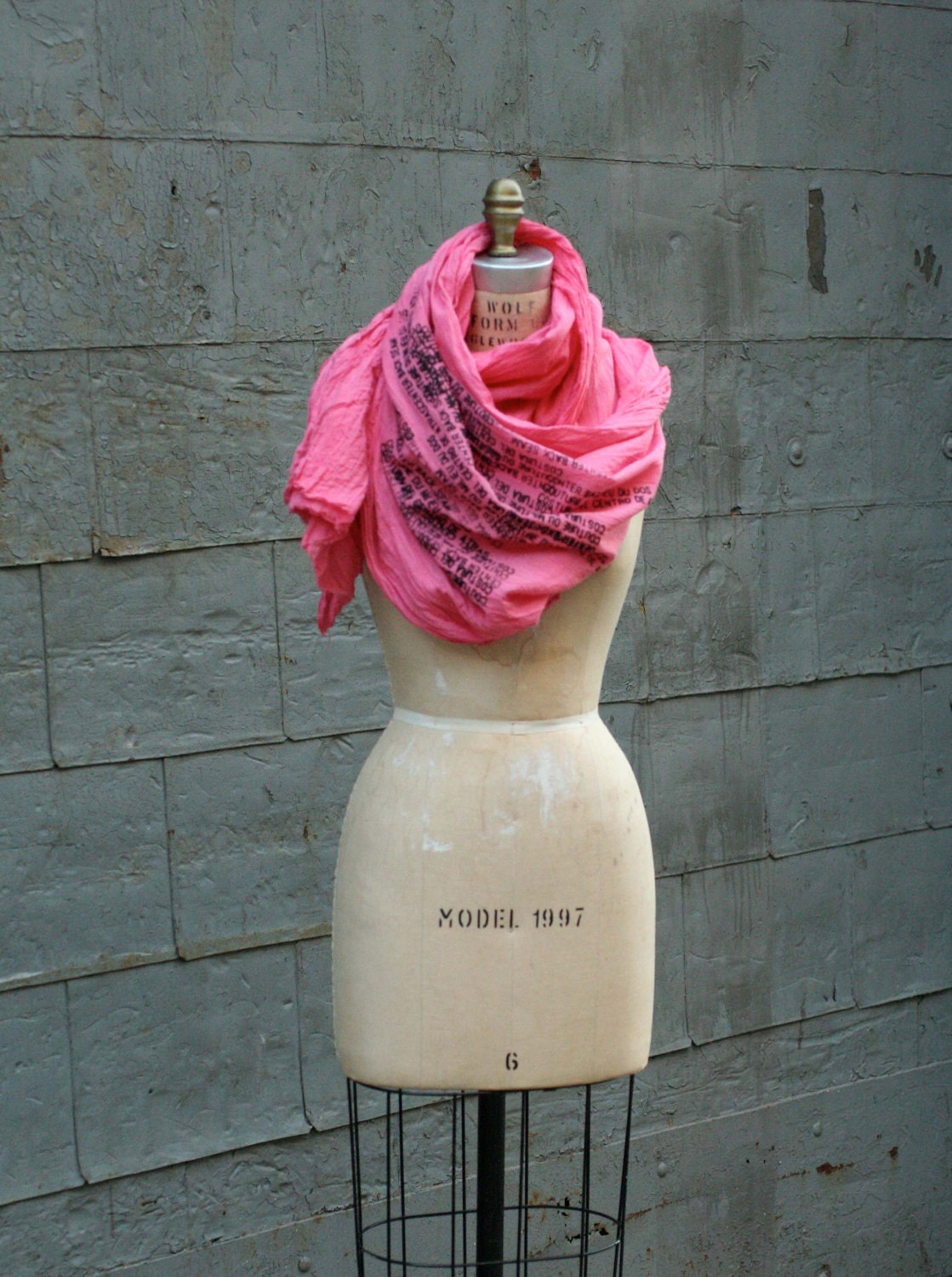 Women's Spring Scarves/ Text Scarf / Women's Accessories / Women's Scarves / Edgy Scarves / Poetry Scarf
