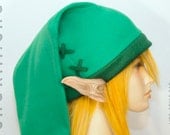 Legend of Zelda - Link cosplay cap in Kokiri green ( jade/emerald ) - hats by orgXIIIorg