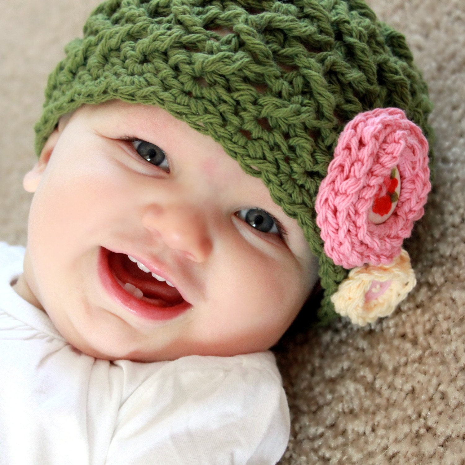 Instant Download - Crochet Pattern - Elise Hat (Baby - Adult)