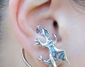 Silver Dragon Whisperer Hoop - Ear Cuff