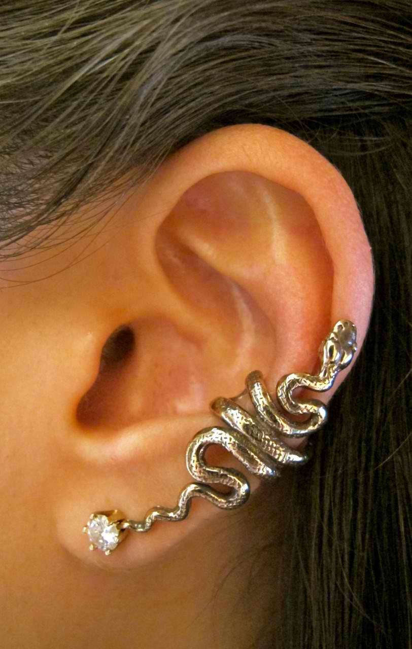 Bronze Snake Ear Cuff