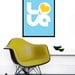 Typography poster print love - Biglove - Summer 50x70cm