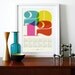 2012 calendar poster print retro vintage kitchen art Mid Century Modern retro office Eames - A3
