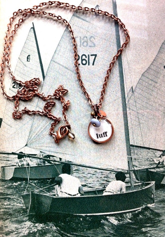 all you need is luff - vintage dictionary word necklace