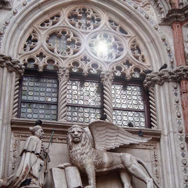 Doge's Palace, Porta della Carta, Venice Italy,  8x10 Photograph
