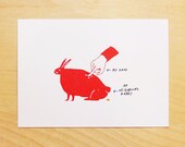 Red Animal Postcards (Set of 4)