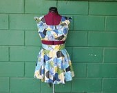 SALE 1940s fruit print playsuit