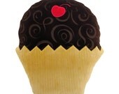 Chocolate Truffle Shaped Pillow 16 x 18 inches