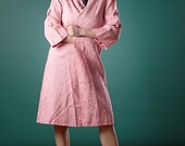 1950's Pink Satin Brocade Jacket, up to 36 Inch Bust, Vintage, Lightweight for Summer
